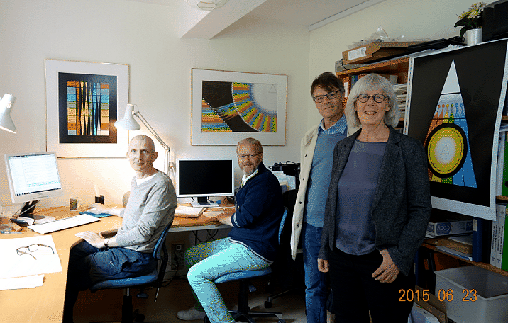 Arnkell Sytryggsson, Dan Elhauge, Steen Löth, Mary McGovern - June 2015, Martinus Institute